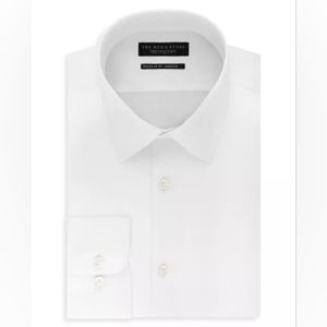 New Bloomingdales Men's Store White Regular Fit Dress Shirt